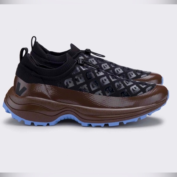 Rare VEJA AMELIE PICHARD Venturi SNEAKERS - BLACK/BROWN/AQUA women’s size 9 - Picture 1 of 11